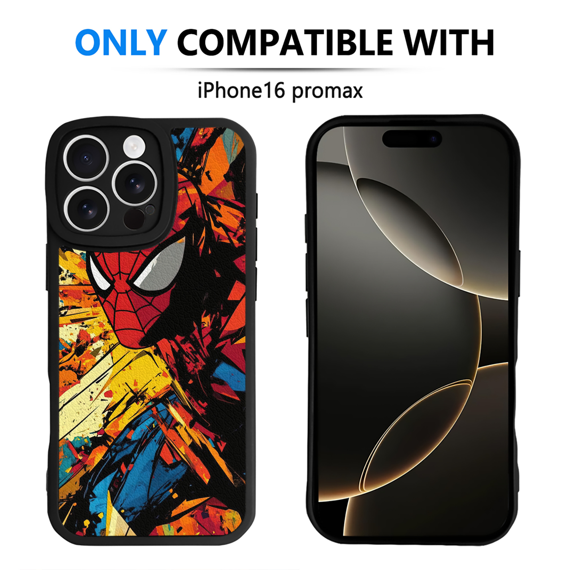 Spider Man スパイダーマン 【iPhone 16シリーズ対応】シリコンスマホケース（レザー調） 材質：シリコン